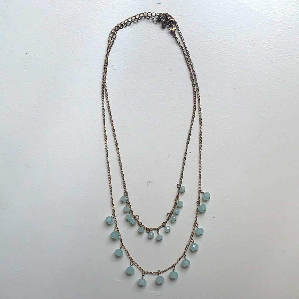 Layered mint necklace
